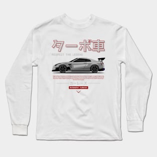 Silver JDM GTR R35 Legend Long Sleeve T-Shirt